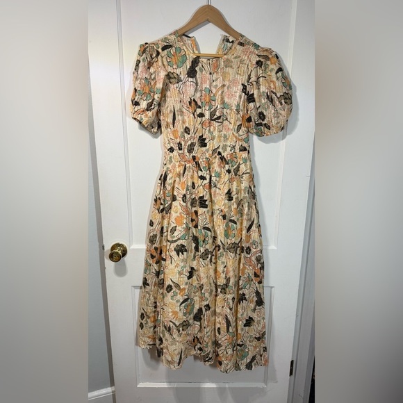 🌼Host Pick🌼 Ulla Johnson Eden Dress in Pearl Flora maxi dress - Picture 3 of 10